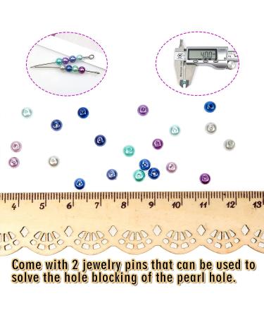 TOAOB 1000pcs 4mm Pearl Beads | Multi-Colored Round Glass Spacer Beads | DIY Craft Necklaces Bracelets Jewelry Making - Buy Online on GoSupps.com