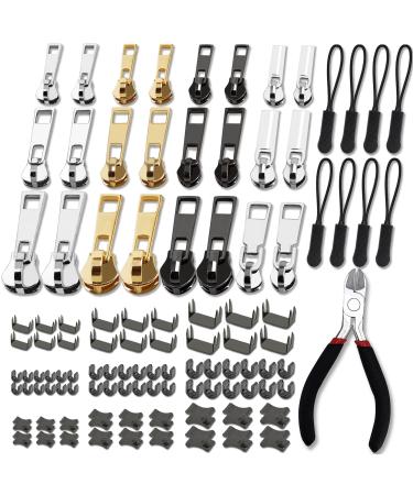 Haraqi 105 piece of zip repair set rice lock repair set zipper zipper replacement zipper zipper zipper repair set Zipper zipper (3 sizes: #3/5/8)