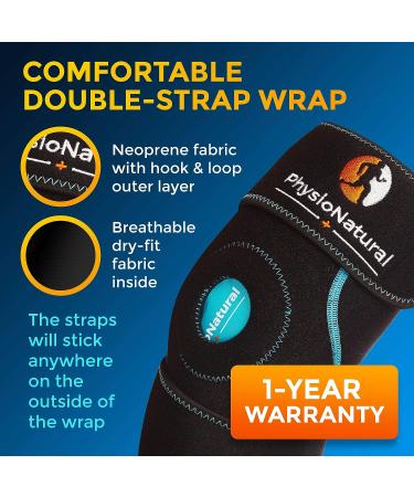 PhysioNatural Knee Ice Pack - Reusable Gel Wrap for Pain Relief & Swelling After Knee Surgery and Injuries - Cold Compress Therapy for Arthritis, Meniscus Tear, ACL - Buy Online on GoSupps.com
