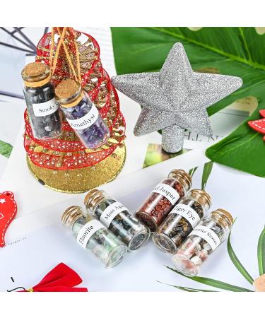 15Pcs Healing Crystal Gemstone Bottles Set - Natural Quartz Gravel Wishing Bottle Kit for Reiki Healing, Meditation & DIY Decor - 15 Colors - Buy Online on GoSupps.com