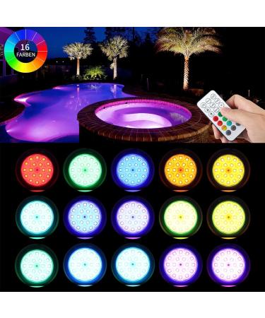 COOLWEST 10W Underwater Pool Lighting - RGB LED with Remote Control 7m Cable & 18 Dimmable Colors - Ideal for International Shipping - Buy Online on GoSupps.com