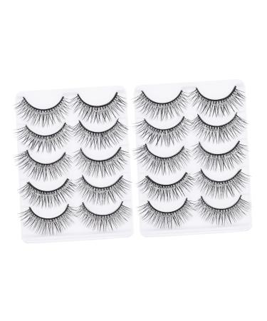 POPETPOP 10 Pairs Eyelashes Natural Eye Lashes Fluffy Eyeslash Long Extension Eyeslash Christmas Eye Lashes Halloween Makeup Supplies Reusable Lashes Makeup Lash Fiber 3d Nude Makeup