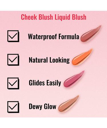 Erinde Gel Cream Blush Makeup 03#Mature - Dewy Finish, Lightweight & Breathable Water-Based Liquid Blush for Summer Refreshing Makeup - Buy Online on GoSupps.com