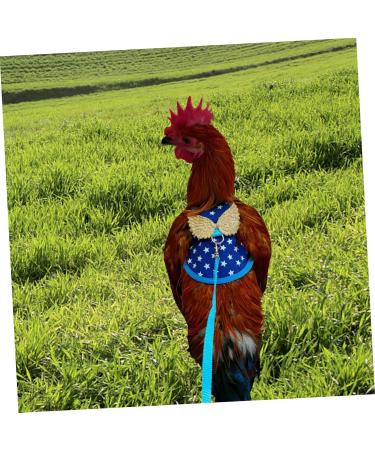 CORHAD Chicken and Duck Vest Hen Leash Chicken Lead and Harness Small Dog Harness Rooster Costume Pet Leash 17X15X0.5CM Blue - Buy Online on GoSupps.com
