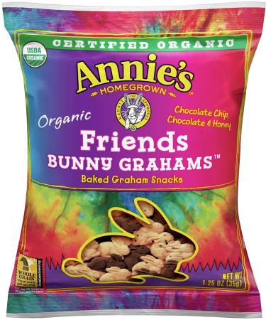 Annie's Organic Bunny Grahams Pack of 20 with By The Cup Stickers Chocolate Chip & Honey - 21 Piece Set - Buy Online on GoSupps.com