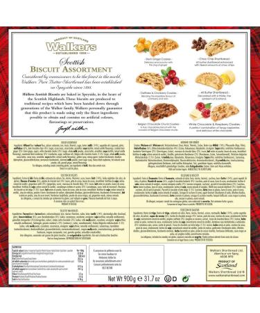 Walkers Shortbread Scottish Biscuit Assortment 900g Box Varities Biscuits with zamfoods nurtirion pack | 54 Cookies 6 Varieties & Handy Packs | Christmas Fathers & Mothers day gift - Buy Online on GoSupps.com