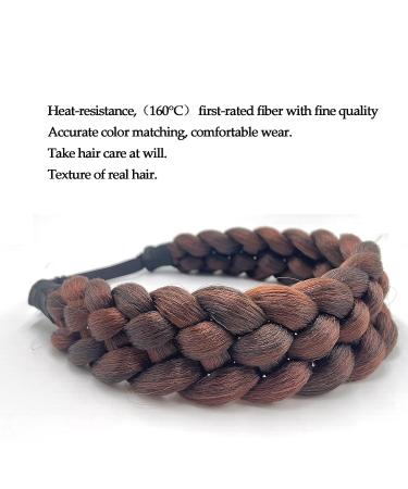 STHEJFB Braided Headband - Wide Chunky Bohemian Style for Women - Dark Brown - Buy Online on GoSupps.com