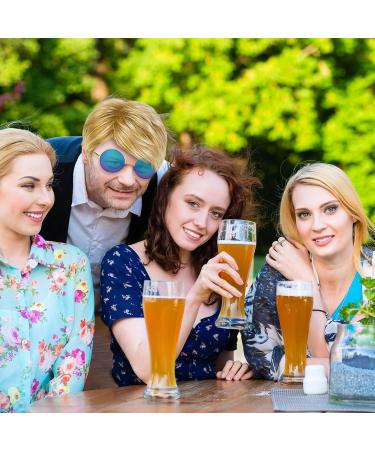 Men's Blonde Short Curled Wig - 70s 80s Disco Costume Wig with Sunglasses | Tshaoun Boy Band Style | Perfect for Halloween & Carnivals - Buy Online on GoSupps.com