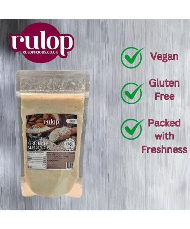 Rulop Ground Almonds Blanched Ground Almonds - Kosher For Passover - Almond Flour - Resealable Pouch To Maintain Freshness (400g) Almond 400g - Buy Online on GoSupps.com