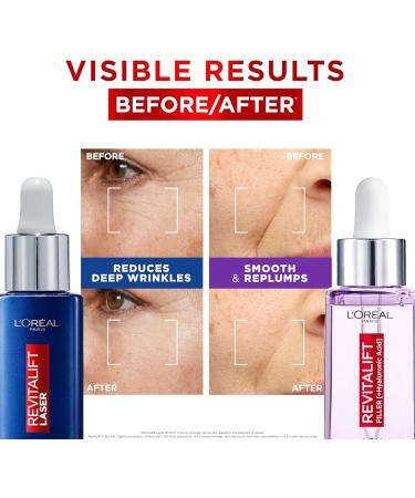 L'Or al Paris LOr al Paris Duo set Day and Night Serum Revitalift Filler 15 Hyaluronic Acid Serum & Revitalift Laser - Buy Online on GoSupps.com