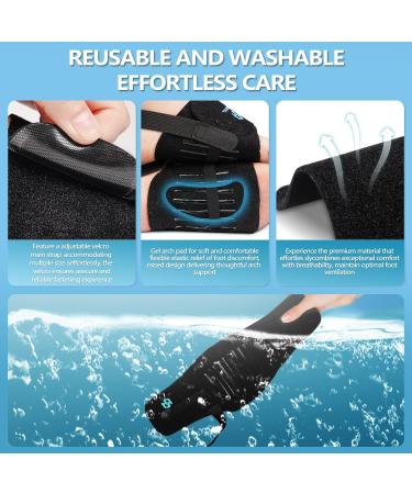 Arch Support Braces for Plantar Fasciitis Relief | Adjustable Compression Bands & Gel Inserts | Perfect for Flat Feet & High Arches - Buy Online on GoSupps.com