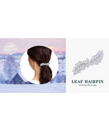 Ever Faith Clear Silver-Tone Crystal Art Deco Flower Hair Barrette Clip - Buy Online on GoSupps.com