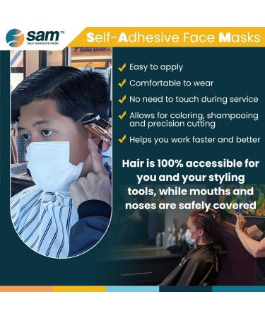 Buy SAM Self Adhesive Masks - 50 Individually Wrapped 3-Ply Face Coverings with Wet Wipe for Global Shipping - Buy Online on GoSupps.com