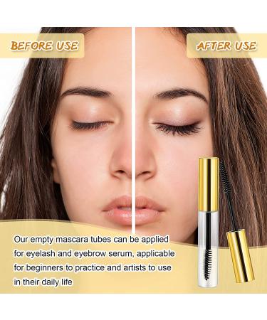 40pcs 10ml Empty Mascara Tubes with 4 Funnels, Golden Eyelash Cream Container for DIY Cosmetics - Buy Online on GoSupps.com