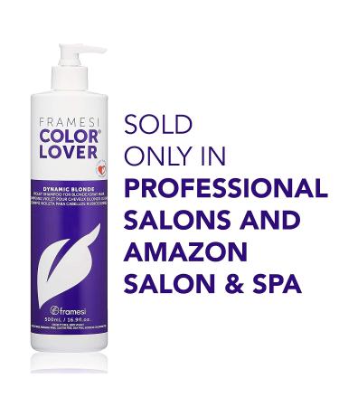 Framesi Color Lover Dynamic Blonde Purple Shampoo - Sulfate Free Shampoo for Color Treated Hair - 16.91 Fl Oz - Buy Online on GoSupps.com