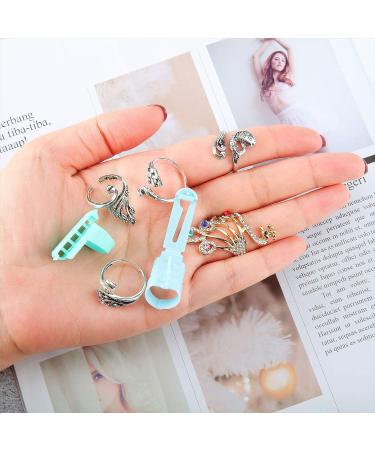 Yarn Guide Finger Holder Set - Adjustable Knitting Crochet Loop Rings with 6 Metal and Plastic Guides - Crafting Tools for Knitting, Quilting, Sewing - Buy Online on GoSupps.com