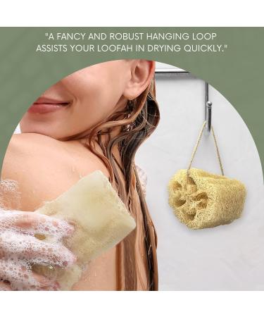 Natural Loofah Exfoliating Body Scrubber | Organic Shower Sponge for Spa & Skin Care - Buy Online on GoSupps.com