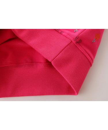 Girls Cotton Sweatshirt for Kids | Long Sleeve Casual Jumper | Age 4-5 Years | Rose Red - Buy Online on GoSupps.com