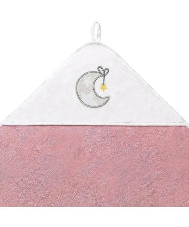 Buy Personalized Hooded Towel - Embroidered Name 76x76 cm 100% Cotton Pink Moon - Perfect Gift for Kids - Buy Online on GoSupps.com
