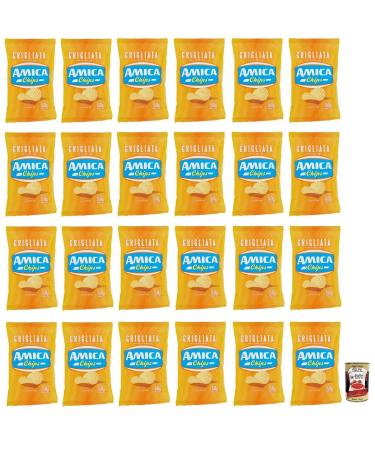 Italian Gourmet E.R. Amica Chips Patatine Grigliata Pack of 24 gluten-free roasted potato chips 50g + 400g box