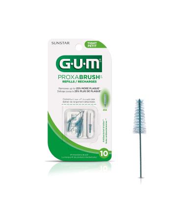 GUM Refill (tapered) Narrow with antibacterial bristles 1 pack of 10 414DZ Narrow 10 count (Pack of 1)