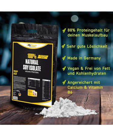 Buy My Supps 2kg Soy Protein Isolate Powder | 100% Natural & Vegan | Essential Amino Acids | Made in Germany - Buy Online on GoSupps.com