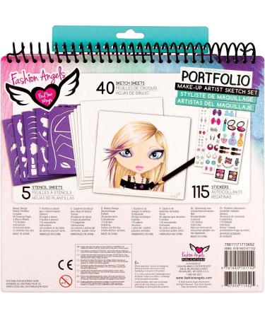Fashion Angels Fashion Design Sketch Portfolio - Full Size Book for Kids - Brown/A - Includes Makeup, Hair Design - 11451 - Buy Online on GoSupps.com