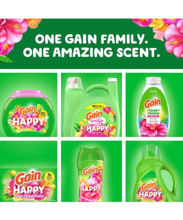 Buy Gain Liquid Fabric Softener - Happy Scent 127 fl oz 188 Loads | Best International Shipping - Buy Online on GoSupps.com