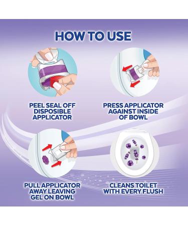 Lysol Click Gel Lavender Fields Toilet Bowl Cleaner - 6 Applicators - Buy Online on GoSupps.com