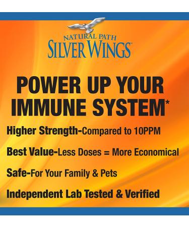 Natural Path Silver Wings Colloidal Silver 250ppm 8 Fl. Oz. - Immune Support Supplement - Buy Online on GoSupps.com