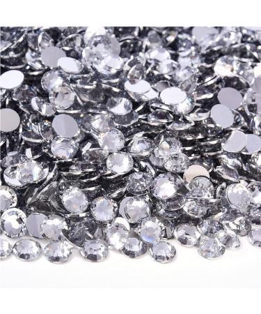 25000pcs 4mm Clear Flatback Rhinestones - Silver Backing Resin, Non Hotfix for Crafts, Clothes, Makeup, Nail Art - Wholesale Bulk Quantity - Buy Online on GoSupps.com