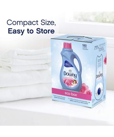 Downy April Fresh Scent Fabric Softener Eco-Box - Dye-Free Ultra Concentrated 180 Loads - International Shipping Available - Buy Online on GoSupps.com