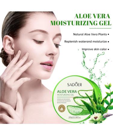 Gel d'Aloe Vera Gel d'Aloe Vera Bio 300 ml Cr me Hydratante Naturelle pour R parer les Coups de Soleil Peau S che Peau Sensible - pour le Visage les Cheveux et le Corps - Buy Online on GoSupps.com