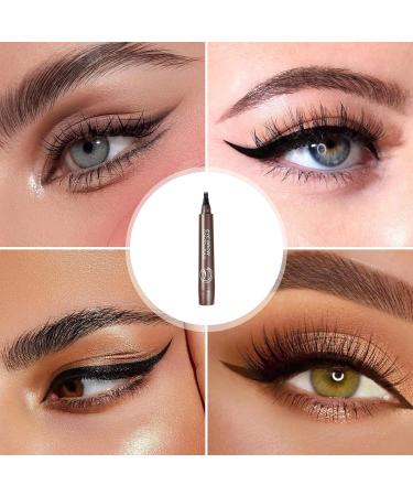  Tyinerc Eyebrow Pencil | Natural Hair Effect Waterproof Cosmetics - Eyebrow Pen with 4-Fork Tip | Everyday Travel Gift for Women and Girls - Buy Online on GoSupps.com