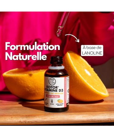 VITAMIN D3 NATURAL 2000 IU | 30ml | 3 month treatment | Cholecalciferol from Lanolin | Bone Teeth Muscles Wellness Energy Immunity | Food Supplement | Made in France - Buy Online on GoSupps.com