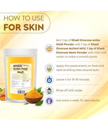 Biosur Pharma Khadi Omorose Kasturi Haldi Amba Haldi Powder For radiant skin 100 Gm Amba Haldi 100 g Pack of 1 - Buy Online on GoSupps.com