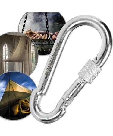 Buy Com-Four 12x Heavy-Duty Screw Carabiner Hooks - 260 kg Load Capacity - Ideal for High Stress - Set of 12 (90 x 9 mm) - International Shipping Available - Buy Online on GoSupps.com