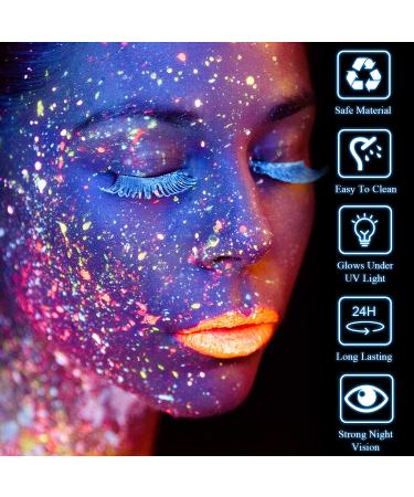 Lookmee UV Glow Blacklight Neon Face and Body Paint Set - 8 Tubes, 0.84oz each - Buy Online on GoSupps.com