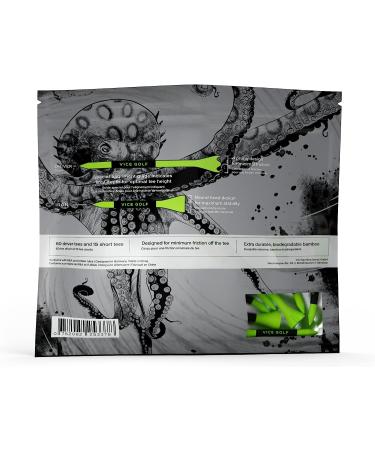 Vice Golf Tees Set - 60 Driver Tees & 15 Short Tees | Neon Lime Color - Buy Online on GoSupps.com