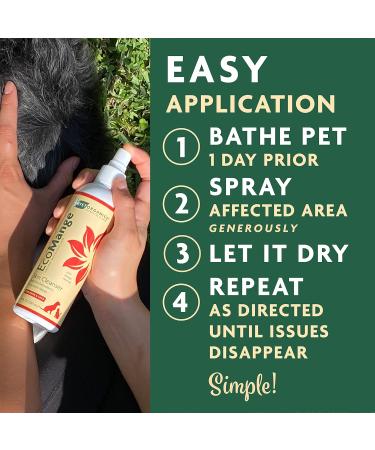 EcoMange Mange Relief for Dogs & Cats 8 Oz. Cat & Dog Itch Relief Sarcoptic & Demodectic Mite Spray Herbal Extract & Essential Oil Itch Relief for Dogs Natural Cat & Dog Sprays by Vet Organics - Buy Online on GoSupps.com