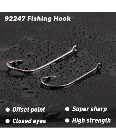 Buy 100PC Fishing Bait with Barbs & 2 Bait Holders - Durable Hard Steel Long Shaft Hooks Jig-Fishing 4/0 - International Shipping Available - Buy Online on GoSupps.com