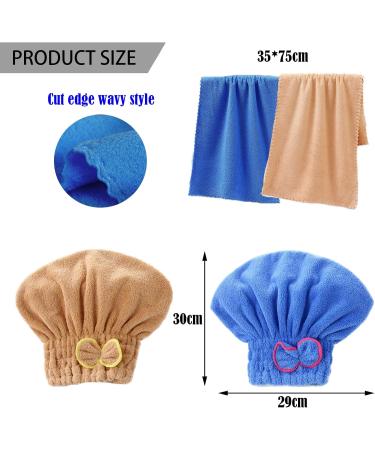 Tyxhxtf 4 Pack Microfiber Hair Towels - Super Absorbent Quick-Dry Hair Drying Towels for Women & Girls - Buy Online on GoSupps.com