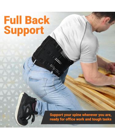 Back Brace for Men & Women - Lumbar Support Posture Corrector Pain Relief for Sciatica & Scoliosis - Adjustable Straps (Large - Buy Online on GoSupps.com