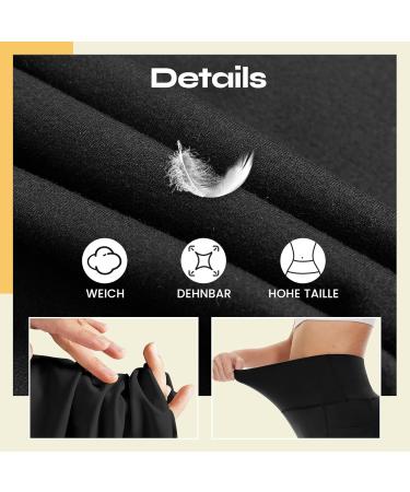 Gayhay High Waist Cycling Shorts for Women - Pockets Stretchy Yoga & Sports Pants | A-Black SM Summer Outfit - Buy Online on GoSupps.com