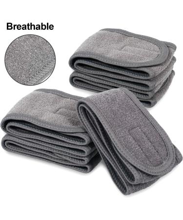 Whaline Spa Facial Headband Make Up Wrap Head Terry Cloth Headband Adjustable Towel for Face Washing Shower Facial Mask 2 Pieces (Gray Black) - Buy Online on GoSupps.com