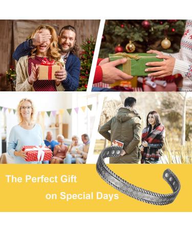 Shop Adjustable Copper Bracelets for Men & Women - Pure Copper Magnetic Jewelry Retro Fashion Gift - Buy Online on GoSupps.com