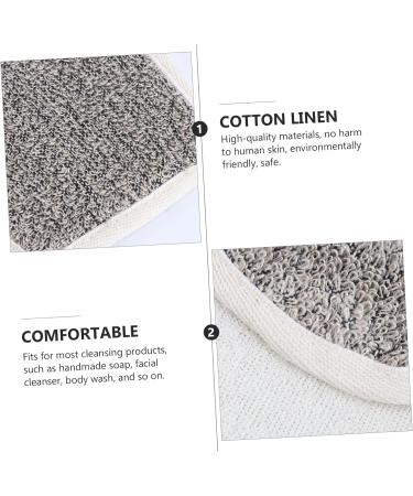 HAPINARY 5pcs Flip Soap Foam Net Scrub Exfoliating Bags Bath Accessory Foaming Pouches Khaki Cotton Linen - Buy Online on GoSupps.com