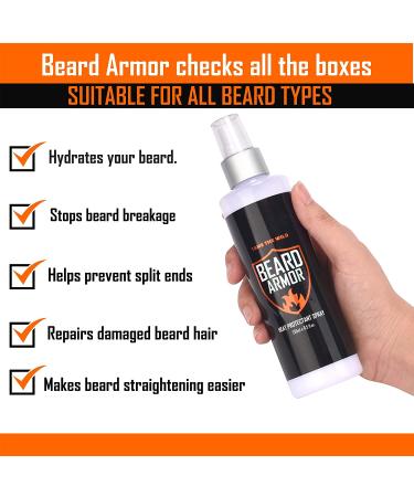 Tame the Wild Heat Protectant Spray - Large 8.5 Fl Oz Bottle - Hair & Beard Thermal Protector with Argan Oil, Keratin & Aloe - Buy Online on GoSupps.com