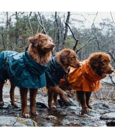 Hurtta Monsoon Dog Raincoat - Waterproof Dog Jacket with Reflectors | Black 90 cm (35 in) - Ideal for Rainy Days - Buy Online on GoSupps.com