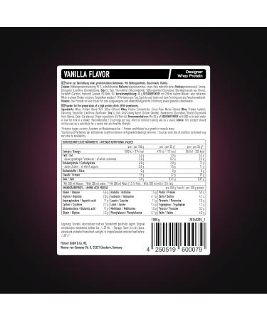 ESN Designer Whey Protein Powder - Vanilla 1kg | 23g Protein per Serving | Muscle Building | Quality Tested - Made in Germany - Buy Online on GoSupps.com